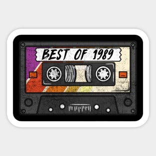 Best Of 1989 - Vintage Retro Cassette Birthday Gift Sticker